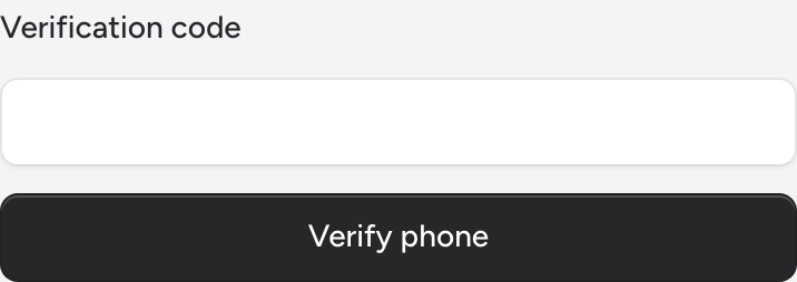 Verification code entry